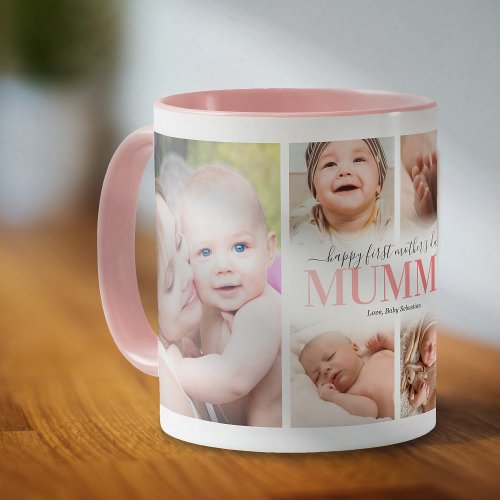 1st Mothers Day Photo Collage Mum Mug