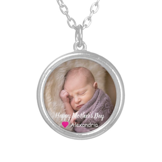1st Mother's Day Silver Plated Necklace (Front)