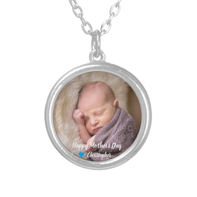 1st Mother's Day Silver Plated Necklace (Front)