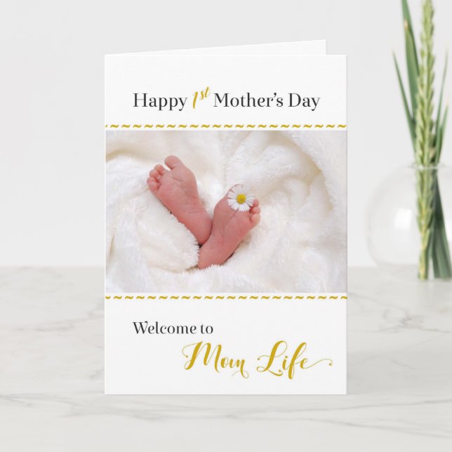 1st Mother's Day - Welcome to Mom Life Card (Front)