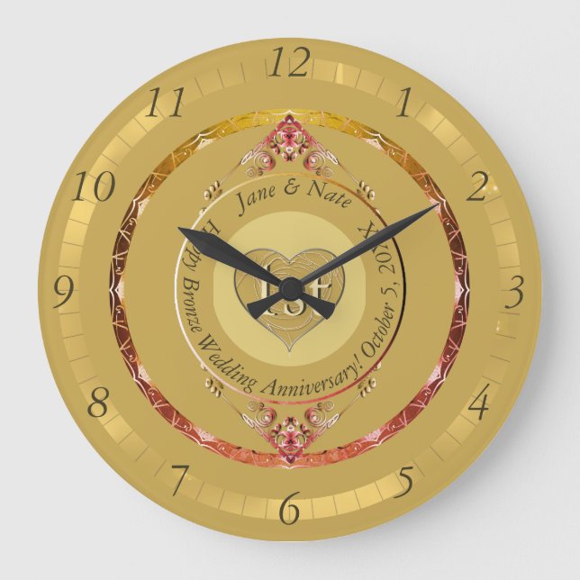 1st or 50th Golden Anniversary Wall Clock (Front)