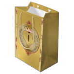 1st or 50th Wedding Anniversary Golden  Medium Gift Bag