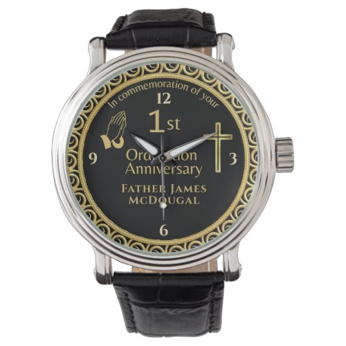 1st Ordination Anniversary Priest PERSONALIZED  Watch