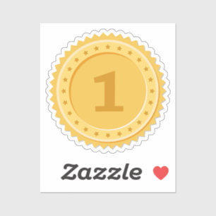 1st Place Gold Medal Custom-Cut Vinyl Sticker
