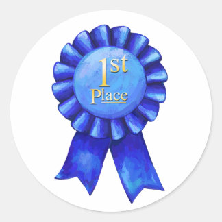 1st Place Ribbon Stickers