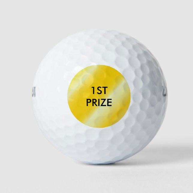 1st prize gold medal custom golf ball set gift (Front)