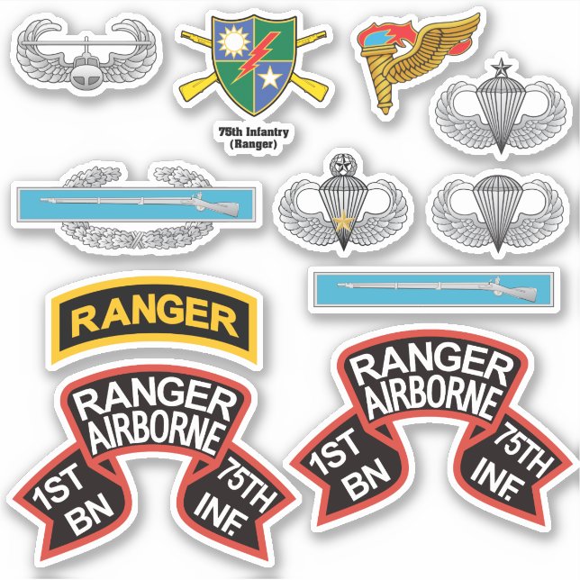 1st Ranger BN Custom-Cut Vinyl Sticker (Front)