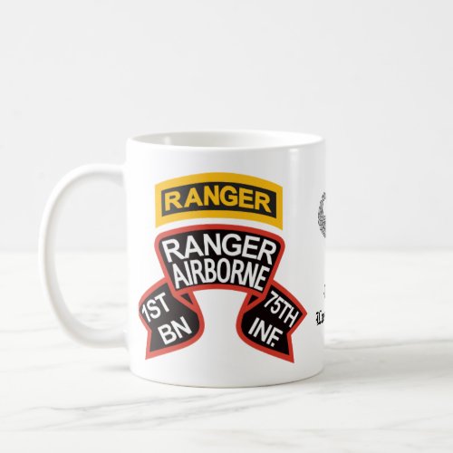 1st Ranger BN old_style scroll  tab combat jump Coffee Mug