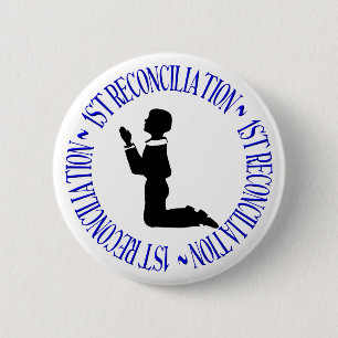 1st Reconciliation - Confession Pinback Button