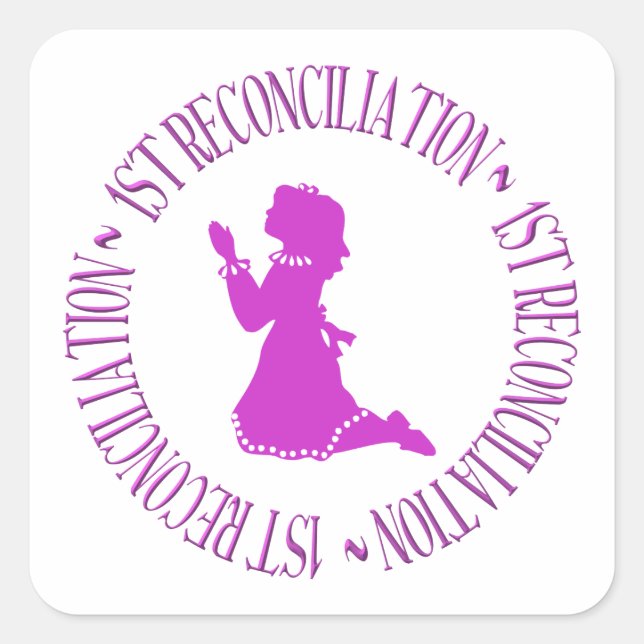 1st Reconciliation - Confession Square Sticker