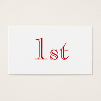 1st. Red and White. Nice simple design. Custom