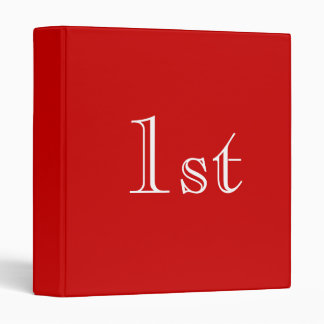 1st. Red and White. Nice simple design. Custom 3 Ring Binder
