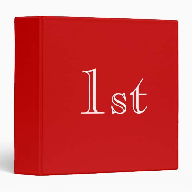 1st. Red and White. Nice simple design. Custom Binder (Front/Spine)