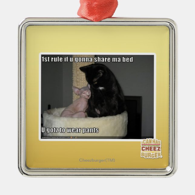 1st rule if u gonna share ma bed metal ornament (Front)