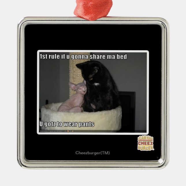 1st rule if u gonna share ma bed metal ornament (Front)
