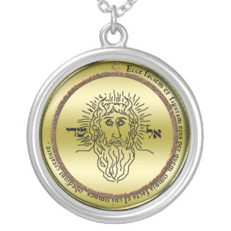 1st seal of the sun silver plated necklace
