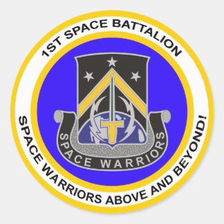 1st Space Battalion Classic Round Sticker
