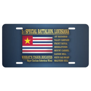1st Special Battalion, Louisiana Infantry (BA2) License Plate