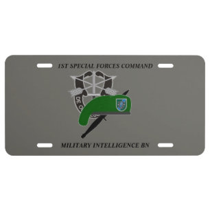 1ST SPECIAL FORCES CMD M.I. BN LICENSE PLATE
