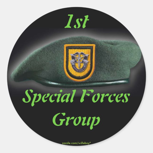 1st Special forces Green Berets veterans Sticker (Front)