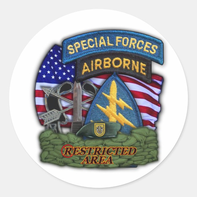 1st Special Forces Green Berets veterans Sticker (Front)