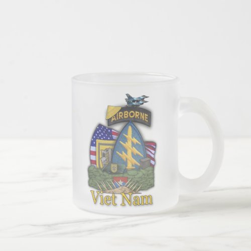 1st special forces green berets war vets frosted glass coffee mug