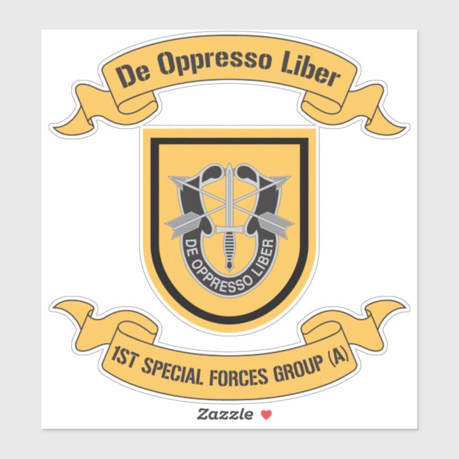 1st Special Forces Group (Airborne) 1st SFG Sticker (Sheet)