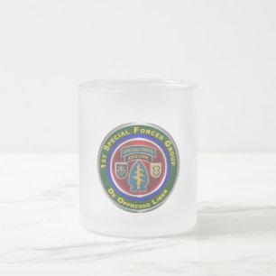 1st Special Forces Group Airborne Frosted Glass Coffee Mug