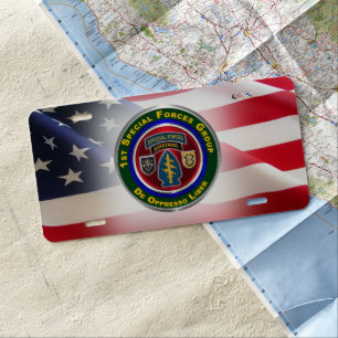 1st Special Forces Group Airborne License Plate