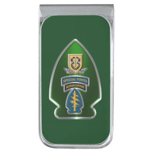 1st Special Forces Group Airborne Silver Finish Money Clip