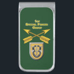 1st Special Forces Group Airborne   Silver Finish Money Clip<br><div class="desc">Display your pride in our Army's 1st Special Forces Group – De Oppresso Liber! This exclusively designed 1st Special Operations Group makes a wonderful gift to any who are serving or have served in this legendary unit! Let all who see this design know of your support and admiration for the...</div>