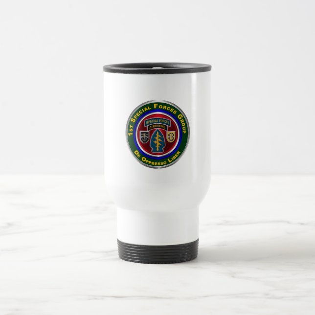 1st Special Forces Group Airborne Travel Mug (Center)