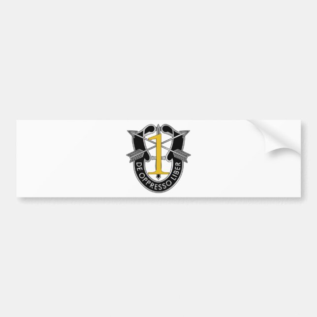 1st Special Forces Group Crest Bumper Sticker (Front)
