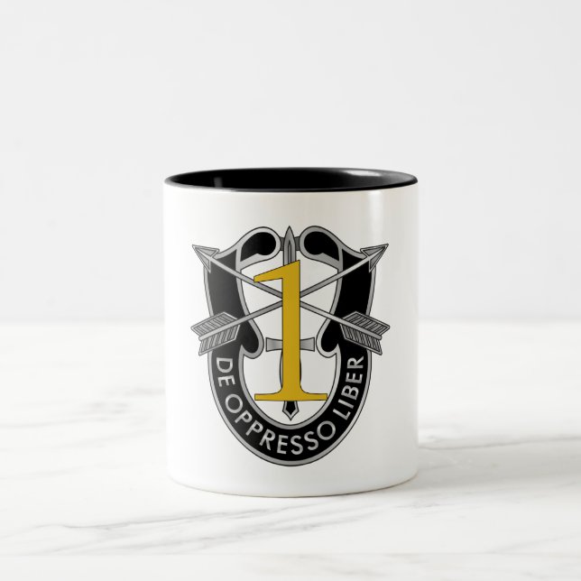 1st Special Forces Group Crest Two-Tone Coffee Mug (Center)