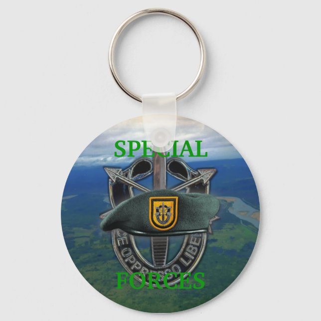 1st special forces group green berets son Keychain (Front)