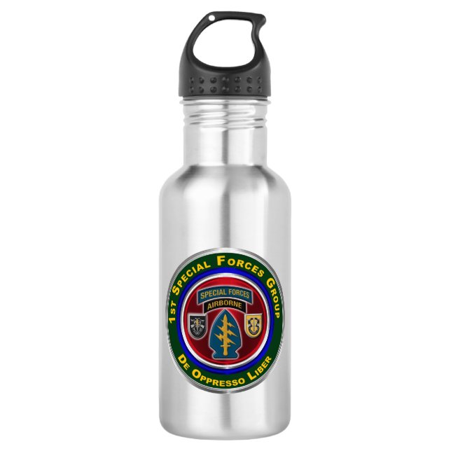 1st Special Forces Group Keepsake  Stainless Steel Water Bottle (Front)
