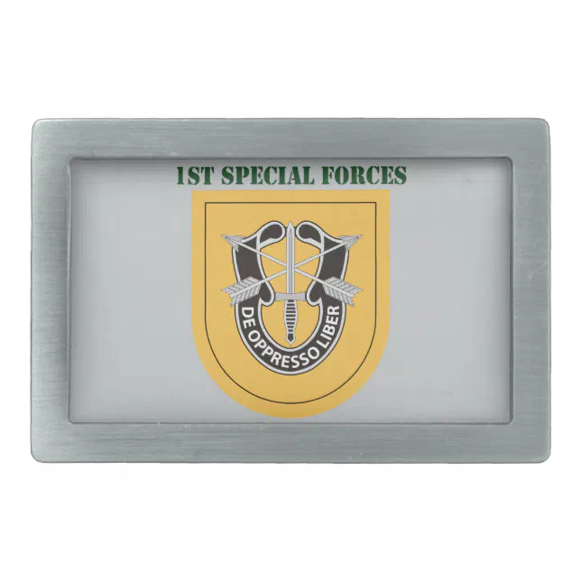 1st Special Forces Group With Text Belt Buckle Zazzle