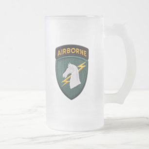 1st Special ops SOC SOCOM USASOC Veterans Vets Frosted Glass Beer Mug