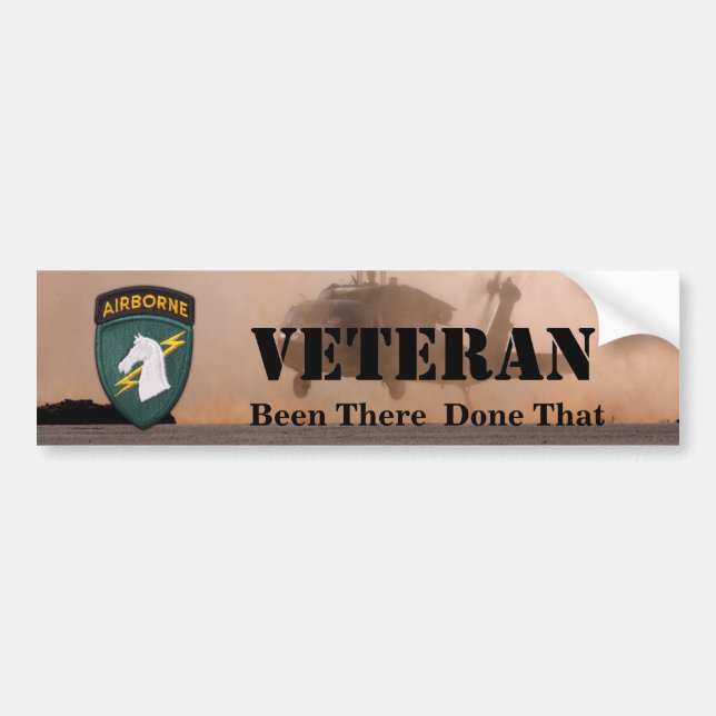 1st special ops usacapoc vets patch bumper sticker (Front)