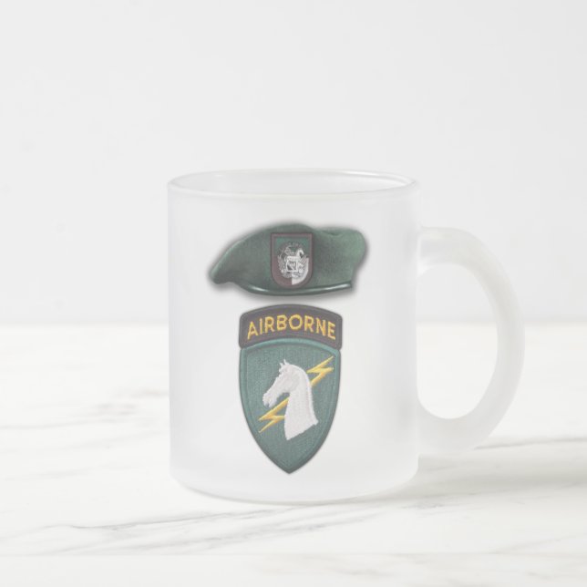 1st special ops veterans vets patch frosty Mug (Right)