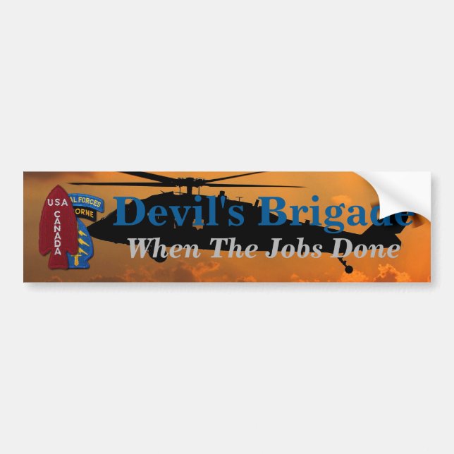 1st Special Service Force SSF Devil's Brigade Bumper Sticker (Front)