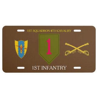 1ST SQDN 4TH CAVALRY 1ST INFANTRY LICENSE PLATE