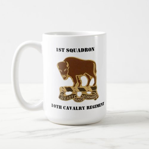 1st Squadron 10th Cavalry Coat of Arms Mug