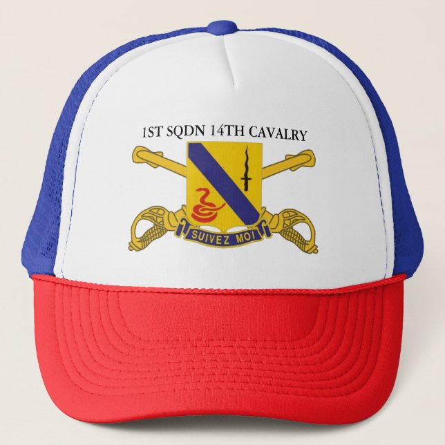 1ST SQUADRON 14TH CAVALRY  TRUCKER HAT (Front)