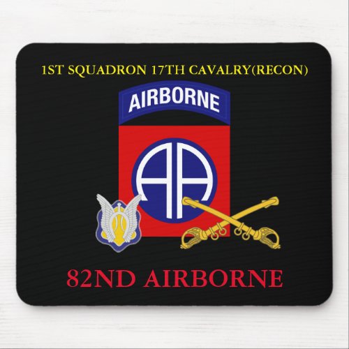 1ST SQUADRON 17TH CAVALRYRECON 82ND AIRBORNE  MOUSE PAD