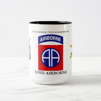 1ST SQUADRON 17TH CAVALRY(RECON) 82ND AIRBORNE Two-Tone COFFEE MUG