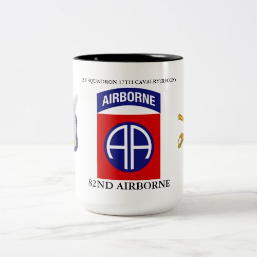 1ST SQUADRON 17TH CAVALRYRECON 82ND AIRBORNE Two_Tone COFFEE MUG