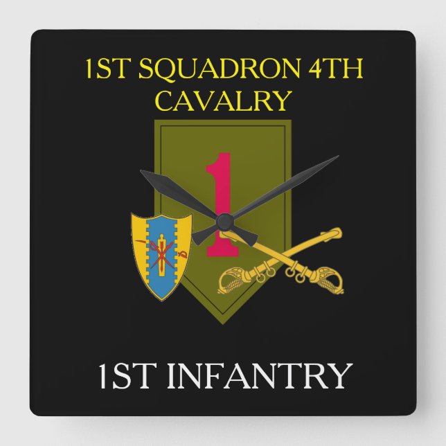 1ST SQUADRON 4TH CAVALRY 1ST INFANTRY CLOCK (Front)