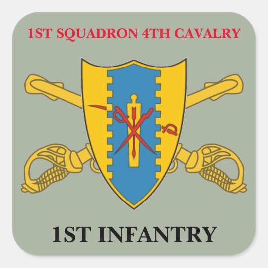 1ST SQUADRON 4TH CAVALRY 1ST INFANTRY STICKERS | Zazzle.com