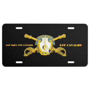 1ST SQUADRON 7TH CAVALRY 1ST CAVALRY LICENSE PLATE